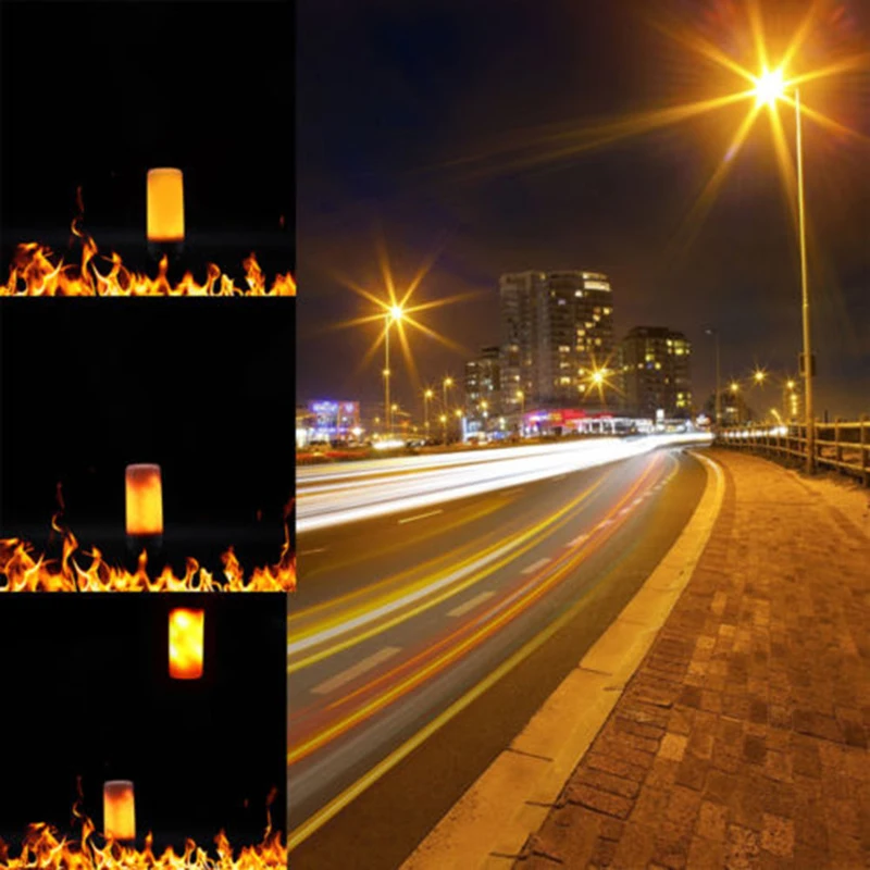

1X LED Flame Effect Simulated Flickering Fire Light Bulbs Decor Lamp Home Use 3W Accessories