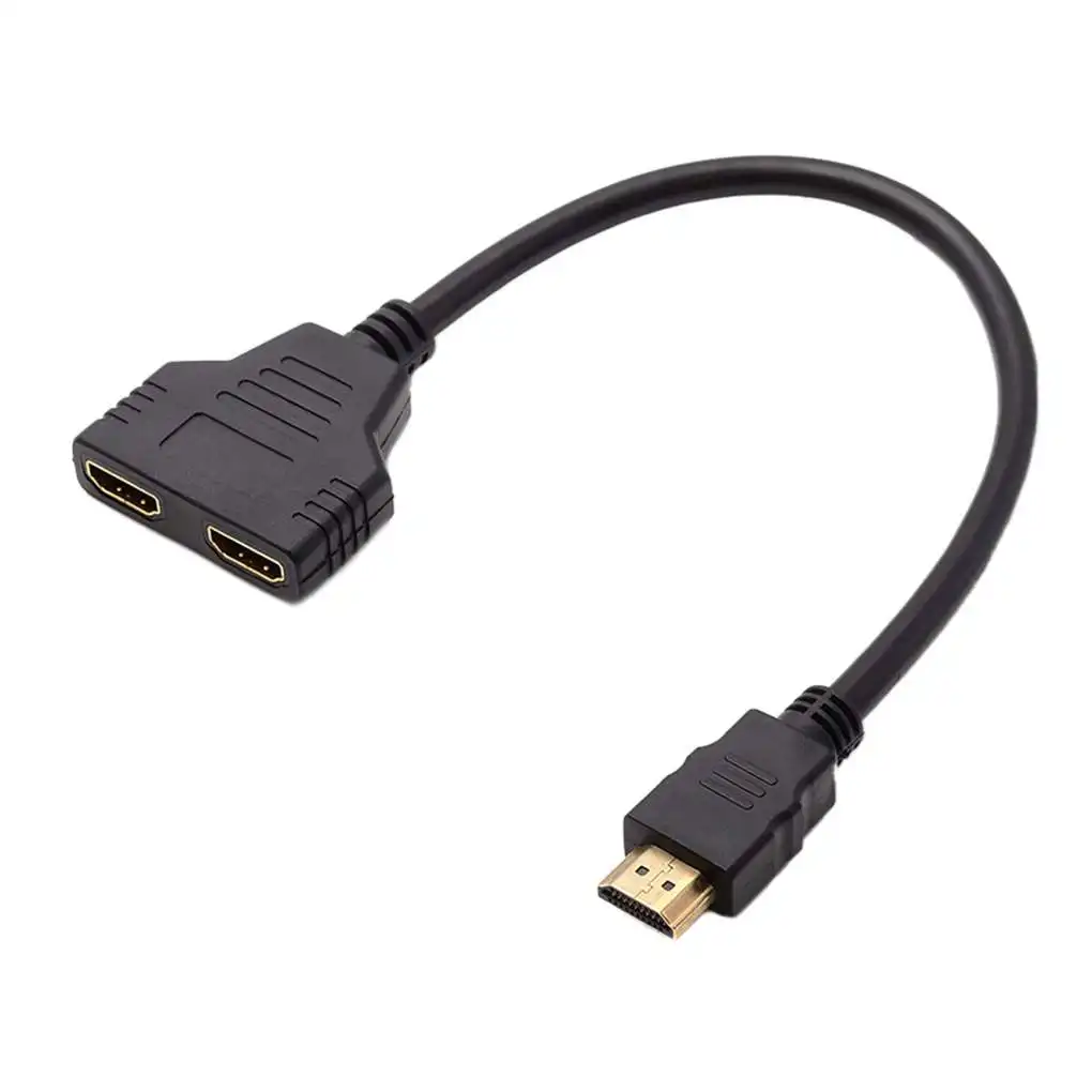 Кабель-разветвитель HDMI 30 см HD 1 штекер-Двойной 2 гнездовой разветвитель конвертер