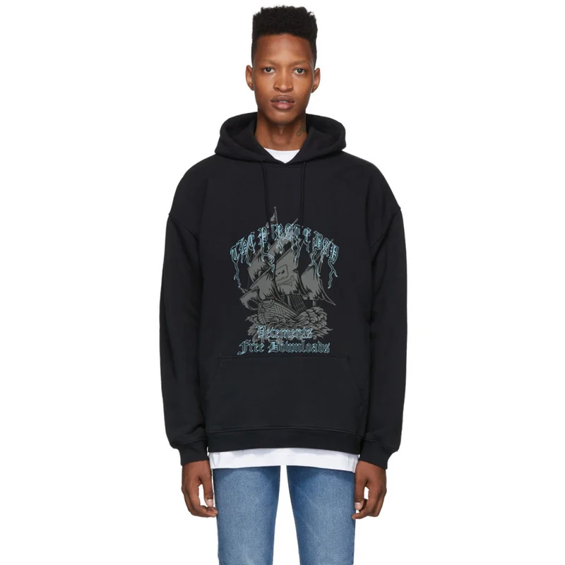 

Best Quality 1:1 Vetements 2020ss Pirate Ship Printed Women Men Hoodies Sweatshirts Hiphop Oversized Men Hoody Hoodies Pullover