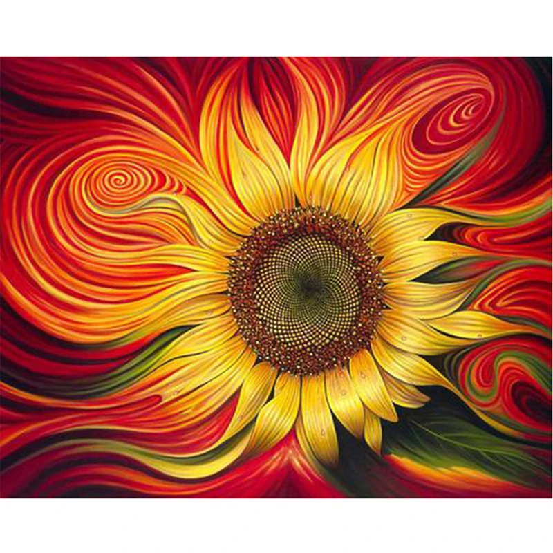 

GATYZTORY 60x75cm Frame DIY Painting By Numbers Kits Sunflowers Abstract Modern Home Wall Art Picture Flowers Paint By Numbers