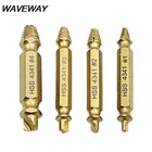 Набор сверл Dongcheng из быстрорежущей стали 4341, 4 шт., двухсторонний экстрактор поврежденных винтов, набор направляющих для удаления сломанных поврежденных сверл