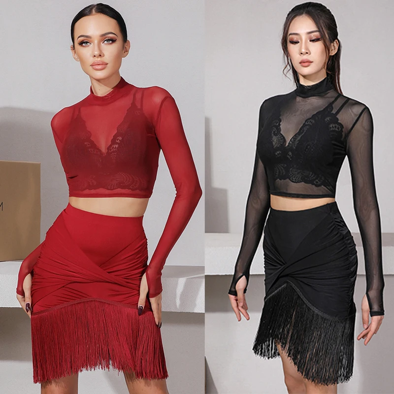 Платье для латиноамериканских танцев взрослых танго сальса ча Румба