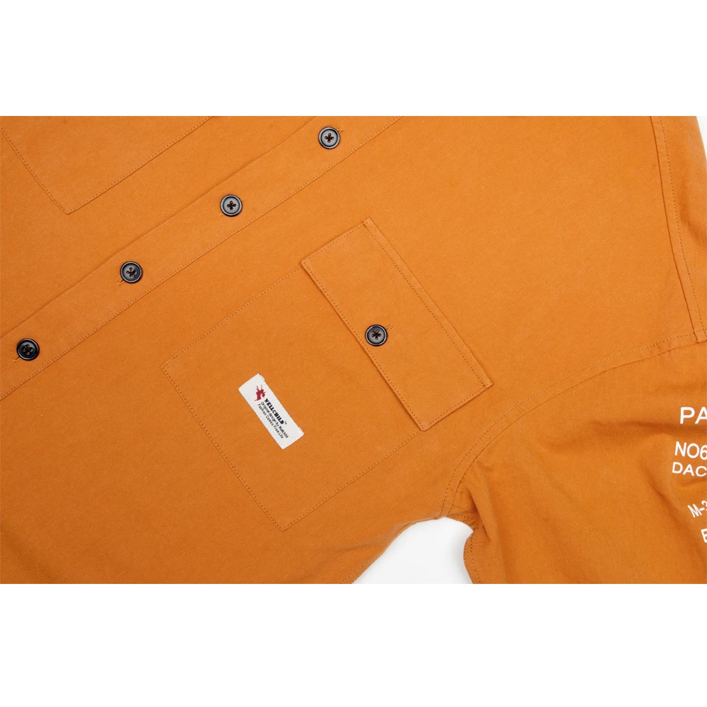 Повседневные рубашки в стиле сафари 100% хлопок мужские рабочие Рубашки с длинным