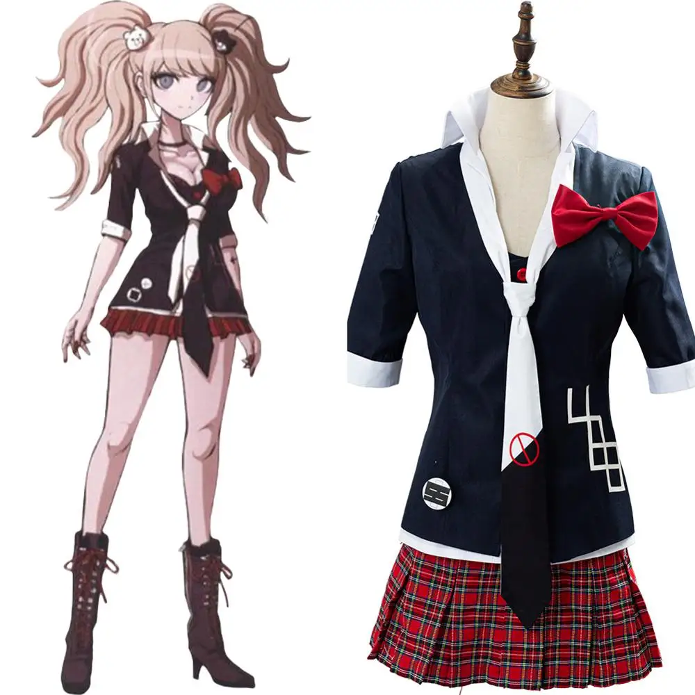 Danganronpa Косплэй Дзюнко Эносима костюмы из японского аниме выполненный на заказ