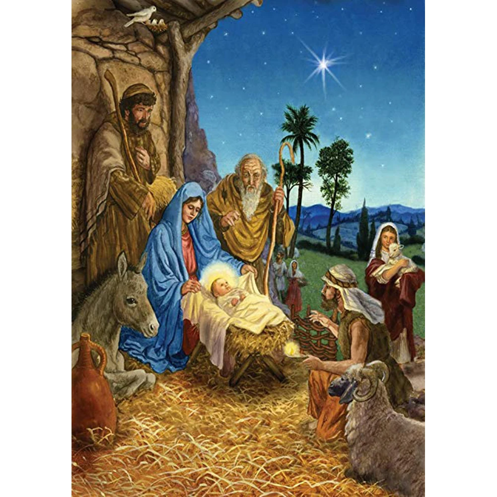 

Eniref Diamond Painting Jesus 5D DIY Full Round Mosaic Embroidery Cross stitch kits Gem Art Home Wall Decor Gifts