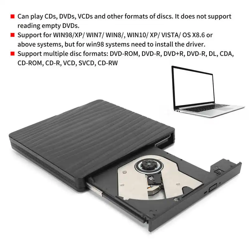 Внешний оптический привод мобильного Dual Порты и разъёмы TYPE C USB3.0 устройство для