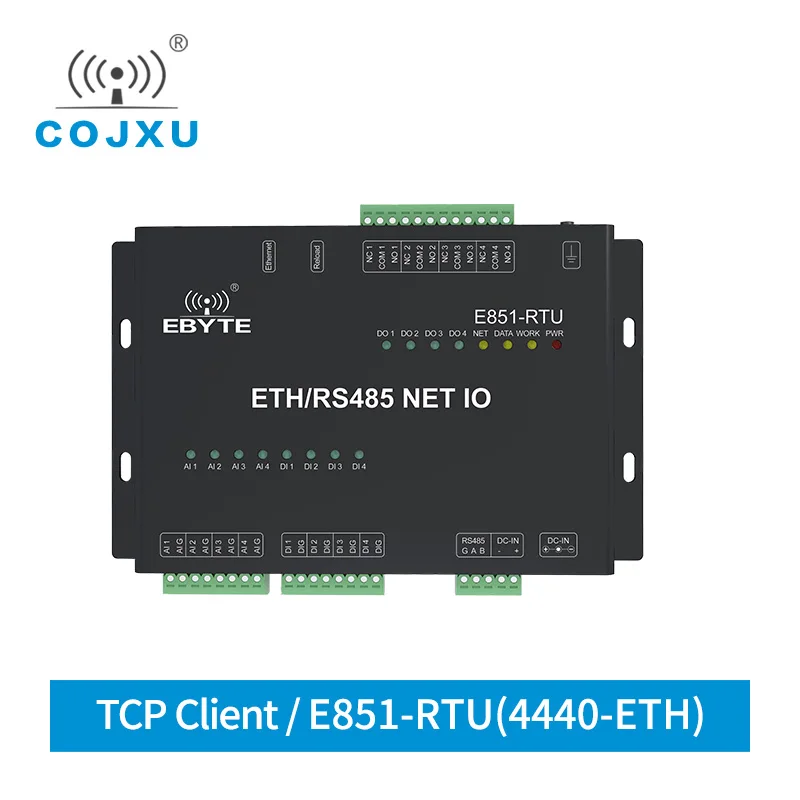 RS485 Modbus Ethernet Relay RTU TCP Io Module Analog Digital Modem 12 Channel Network IO Controller COJXU E851-RTU(4440-ETH)
