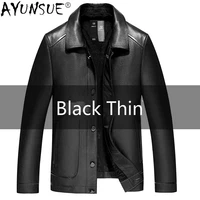 ayunsue 2020 mens clothing new genuine cowhide leather jacket men motorcycle coat 90 duck down jackets hommes veste lxr763