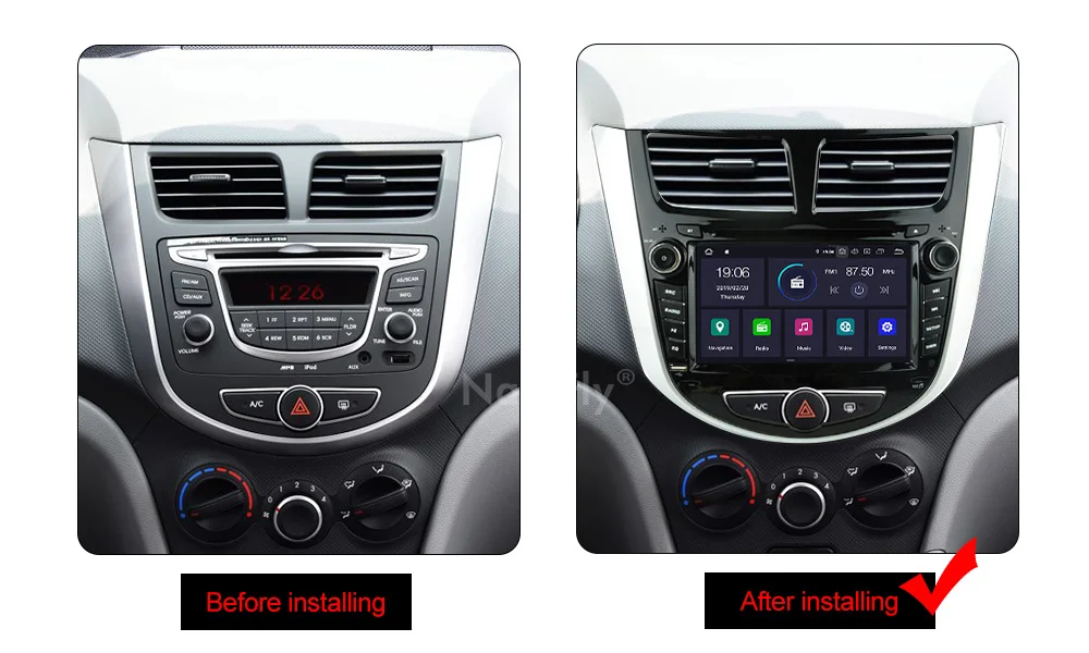 NaviFly Android 9,0 Восьмиядерный автомобильный dvd-плеер для HYUNDAI VERNA/ACCENT/SOLARIS 2011-2012 Автомобильный мультимедийный радио Поддержка DVR wifi
