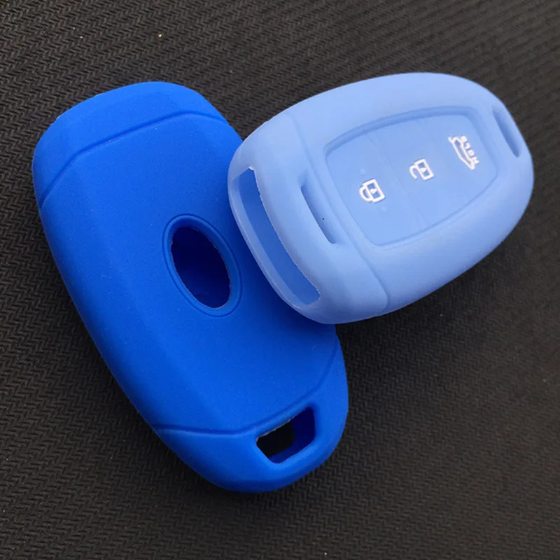 Силиконовый резиновый чехол для автомобильного ключа hyundai kona 2017 i30 ix35 solaris Azera ELANTRA