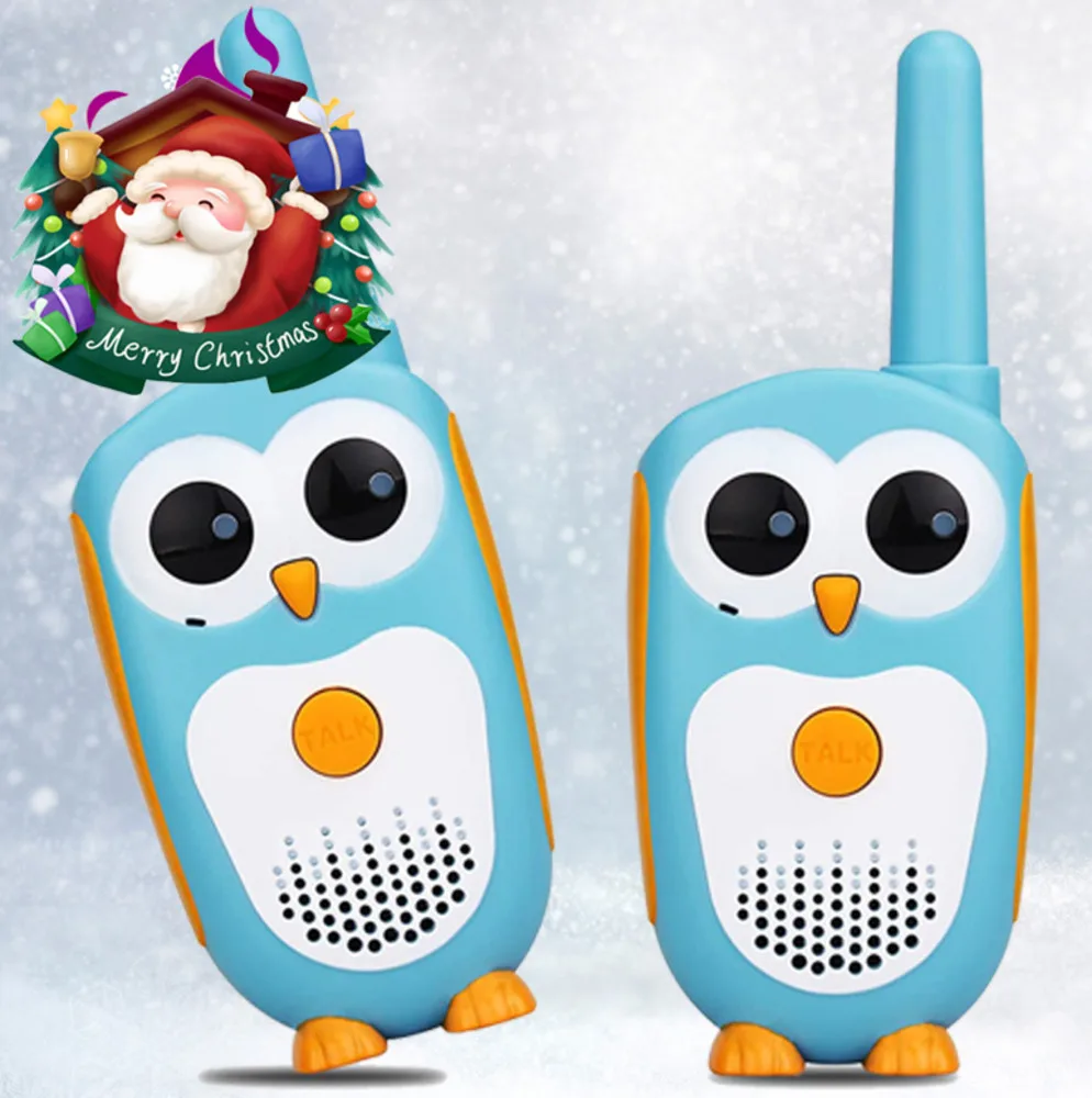 

Retevis rt30 walkie talkie crianças 2pc coruja dos desenhos animados brinquedo de rádio das crianças walkie-talkie presente de