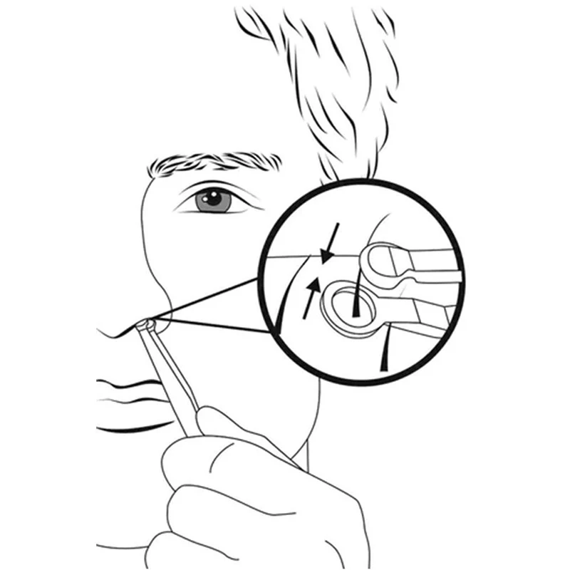 

Universal Stainless Steel Nose Hair Trimming Tweezers Round Tip Eyebrow Tweezer Perfectly Nose Hair Removal Tweezers