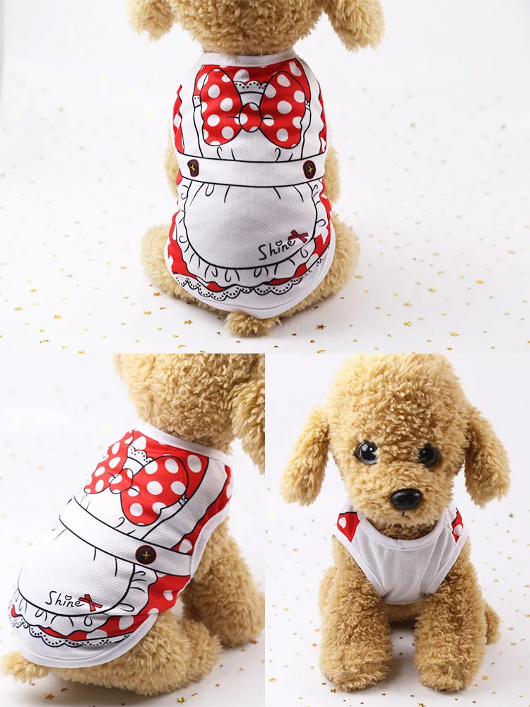 Pawstrip/жилет с рисунком собаки; летняя одежда для домашних животных; футболка для щенков; одежда для чихуахуа; Французский бульдог; футболки для маленьких собак; жилет для кошек