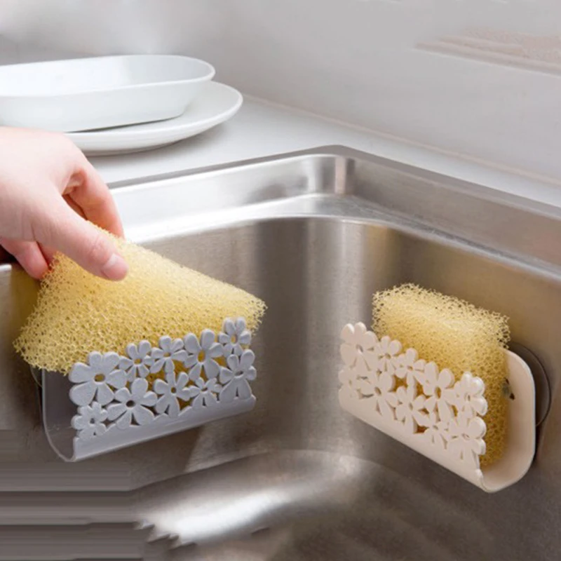 

Kitchen Bathroom Drying Rack Toilet Sink Suction Sponges Holder Rack Suction Cup Dish Cloths Holder Scrubbers Soap Storage