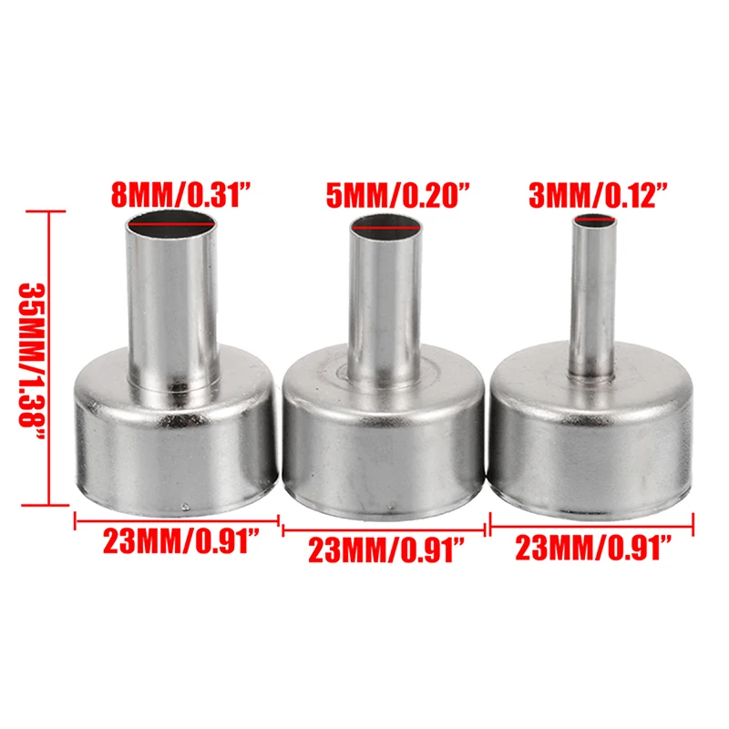 1 шт. практические горячий воздух инструмент ручка держатель кронштейн+ 3 шт. металлическое приспособление в виде Насадки 3/5/8 стержень для паяльной станции 858D 878D 898D