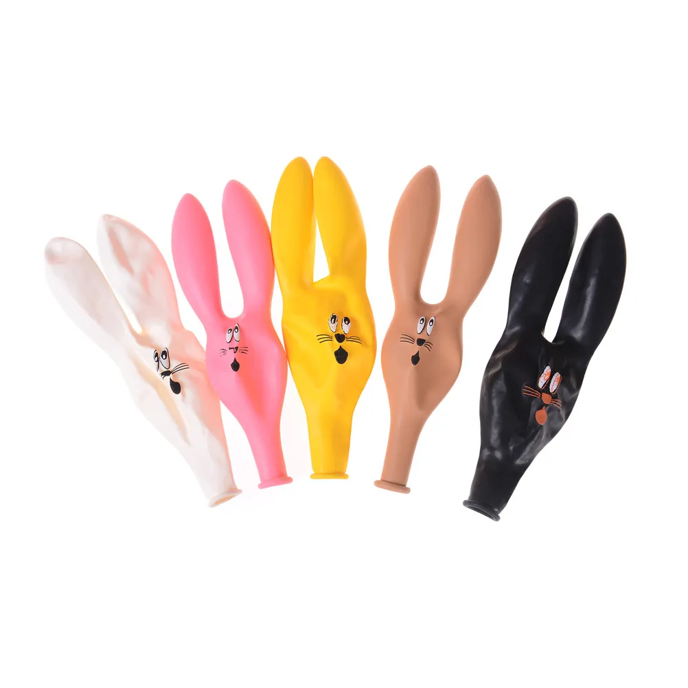 

10Pcs/Set Rabbit Head Latex Inflatable Balloon Mixed Color Children's Party Special Shaped Cartoon Toys Random