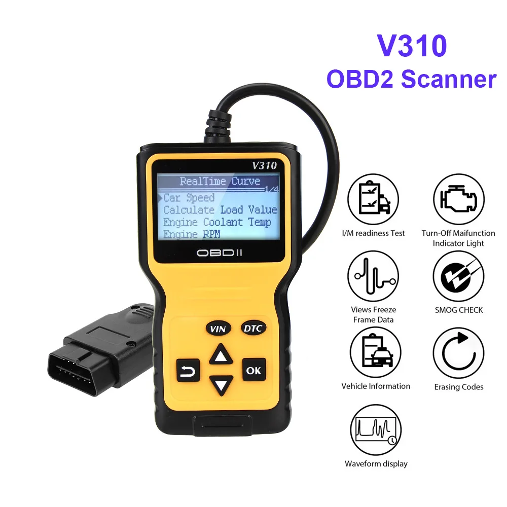 

Автомобильный диагностический инструмент ELM327 V310 OBD2, считыватель кодов, сканер, чистый комплект для ремонта неисправностей двигателя, грузовика, внедорожника, 4x4, автомобильные аксессуары