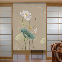 1pcs ink painting chinese japan style door curtains decorative door curtains home decor kitchen door curtains rodpocket hm01930