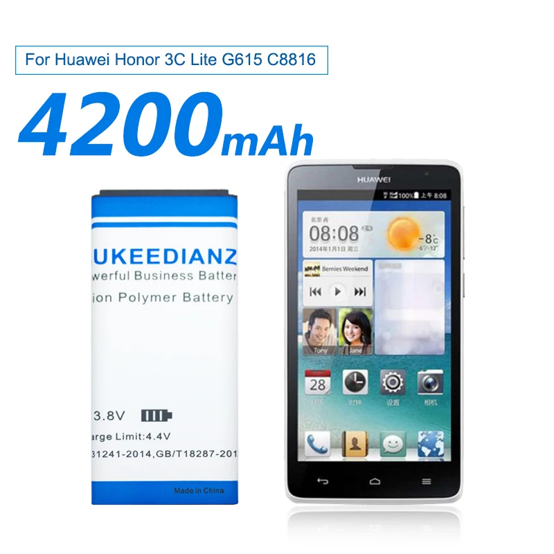 GUKEEDIANZI HB474284RBC запасная батарея для сотового телефона 4200mAh для huawei Honor 3C Lite C8816 C8816D C8817 Ascend G521 G615 G620