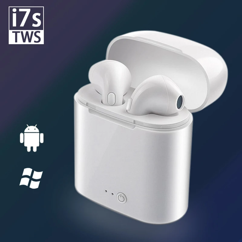 I7s TWS, мини беспроводные Bluetooth наушники, стерео наушники, гарнитура с зарядным устройством, микрофон для i7 TWS, Iphone, Xiaomi, всех смартфонов
