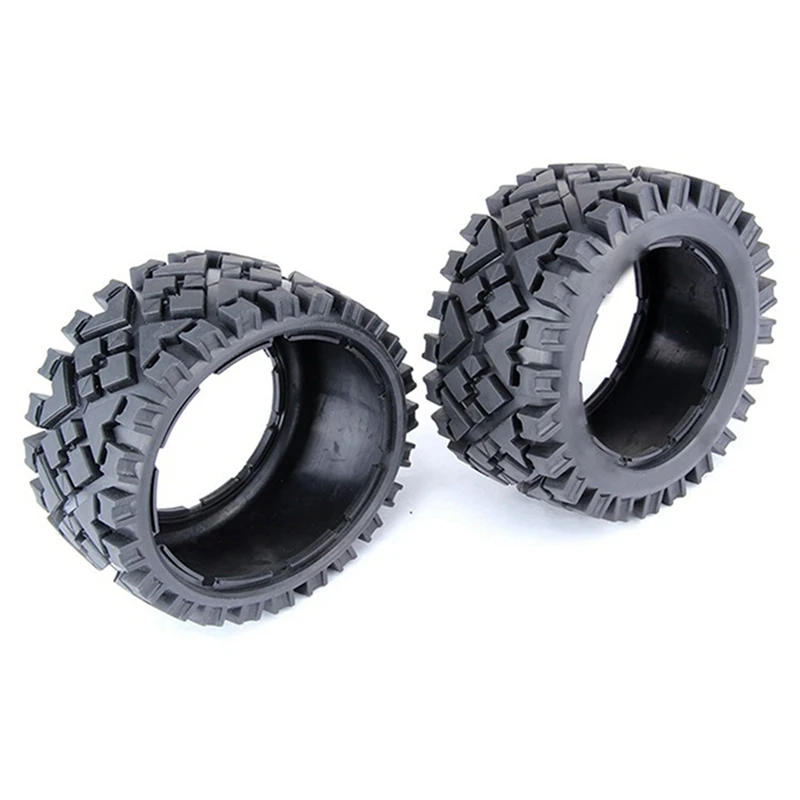 

2 Set RC Car Part: 1 Set Rc Car All Terrain Rear Tires Skin Without Inner Foam & 1 Set Metal Roll Cage
