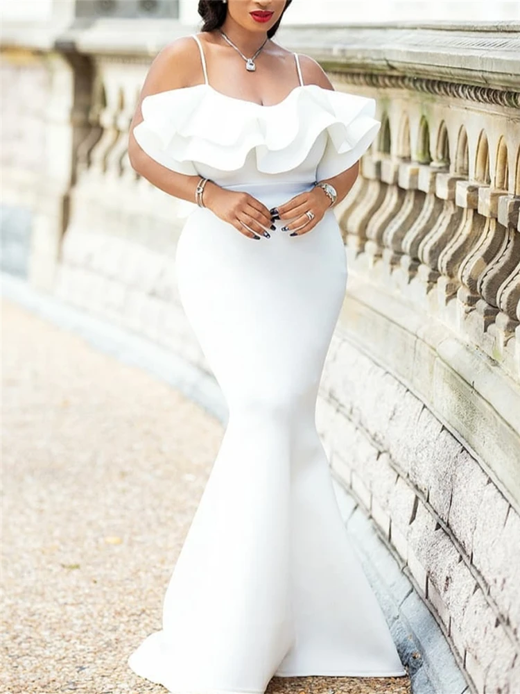 Женское облегающее Макси платье на тонких бретельках со складками с открытыми