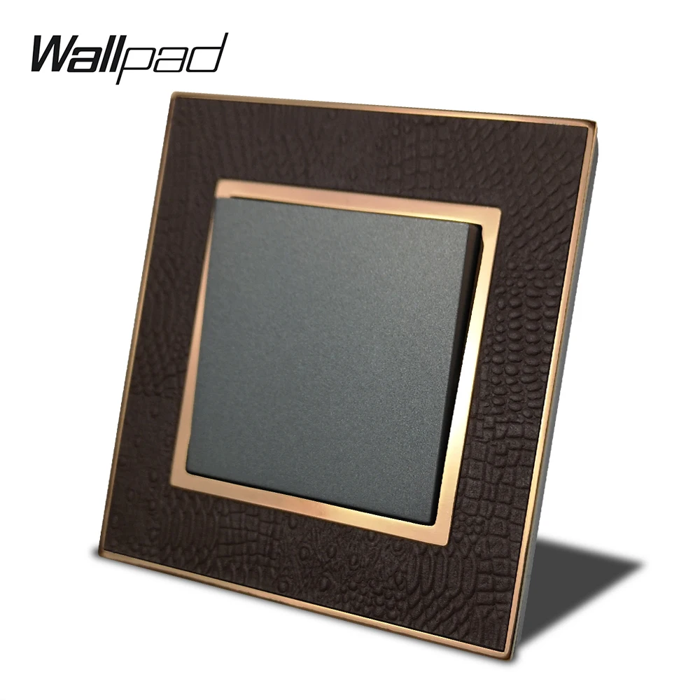Горячая продажа 1 банда 2 Way Wallpad роскошная кожаная панель Серебряная Золотая
