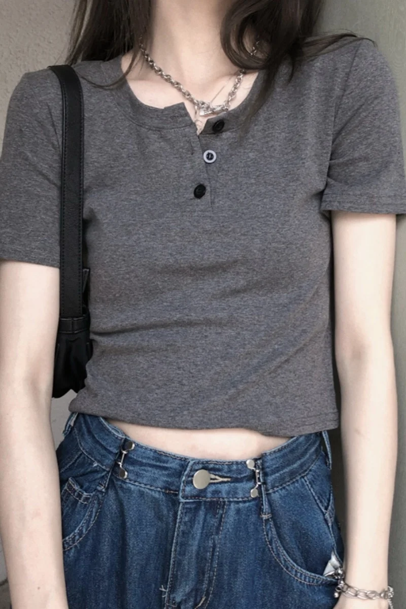 Корейская шикарная Дизайнерская футболка с коротким рукавом женская летняя