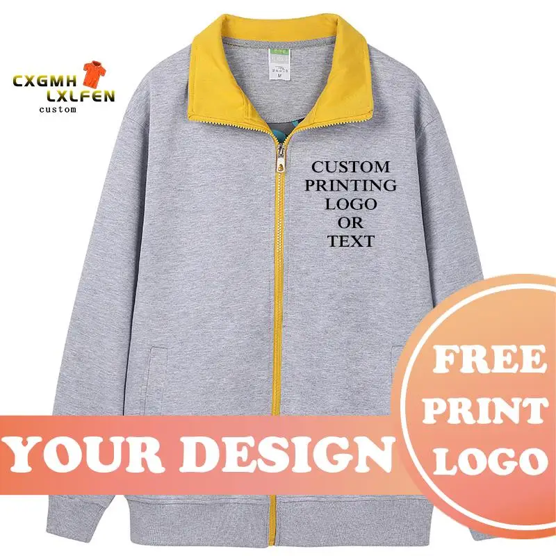 

High Quality Men Personalized Sweatshirts Unisex Make Customized Printed Fashion Brand Put Your Logo/design Casual Shirts Tops