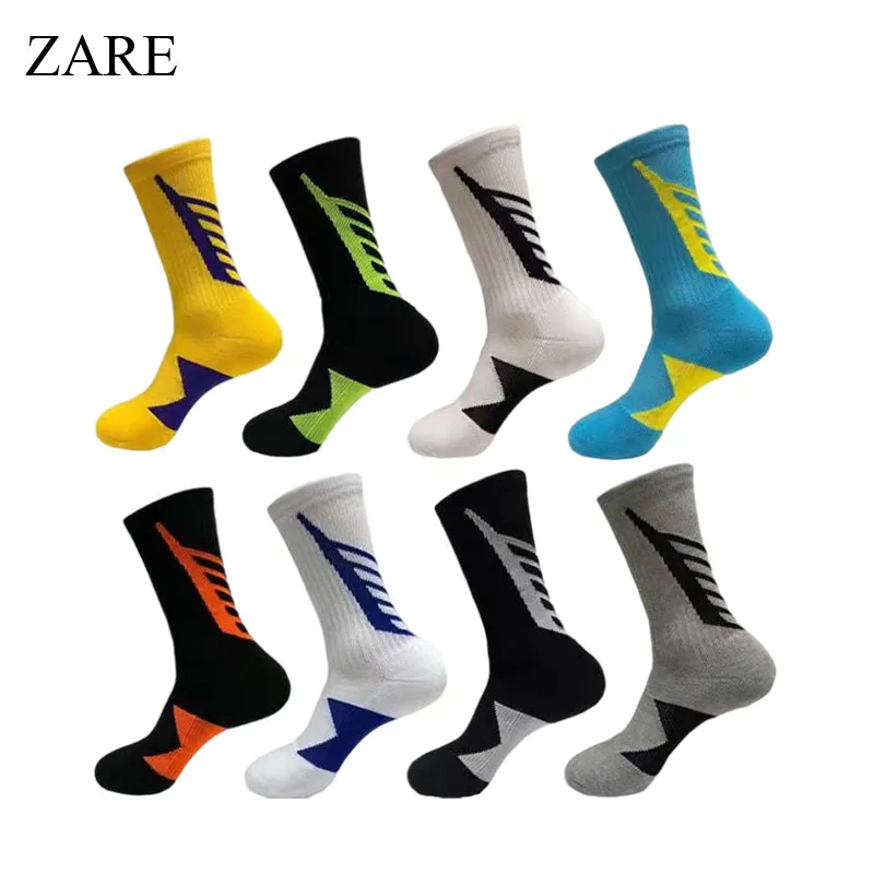 

ZARE 5 Pairs Spring Winter Men's Sport Sock Breathable Cotton Cycling Basketball Football Soccer Running Trekking Travel NO.17