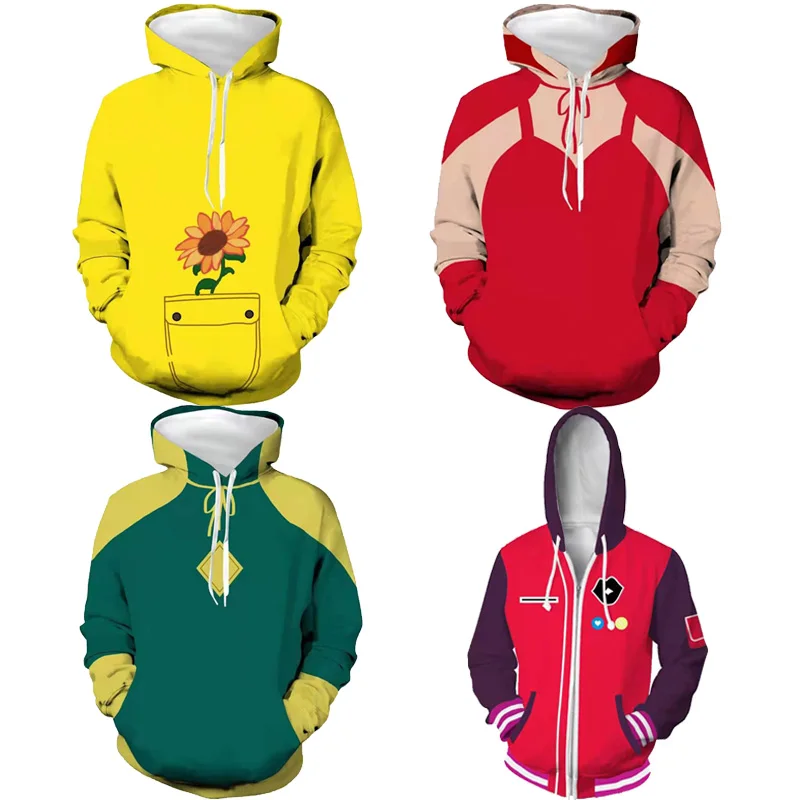 

2021 Wonder Egg Priority Cosplay Hoodies Ohto Ai Costumes Kawai Rika Jackets Hooded Zipper Coats Ohto Ai Hooded Sweater