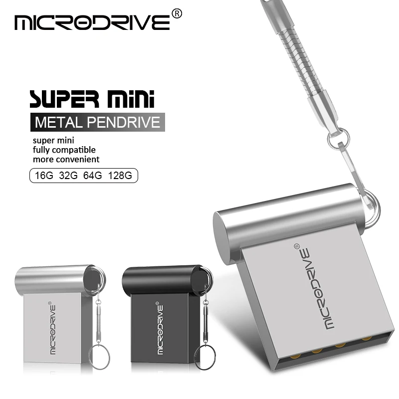 Новый модный мини металлический usb флеш накопитель 64 ГБ 32 16 8 4 портативный 128 2 0