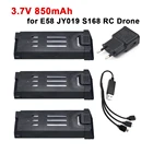 Обновленная батарея 850 мАч 3,7 в для E58 S168 JY019 Lipo, запасные части для радиоуправляемого дрона, квадрокоптера, сменная перезаряжаемая батарея