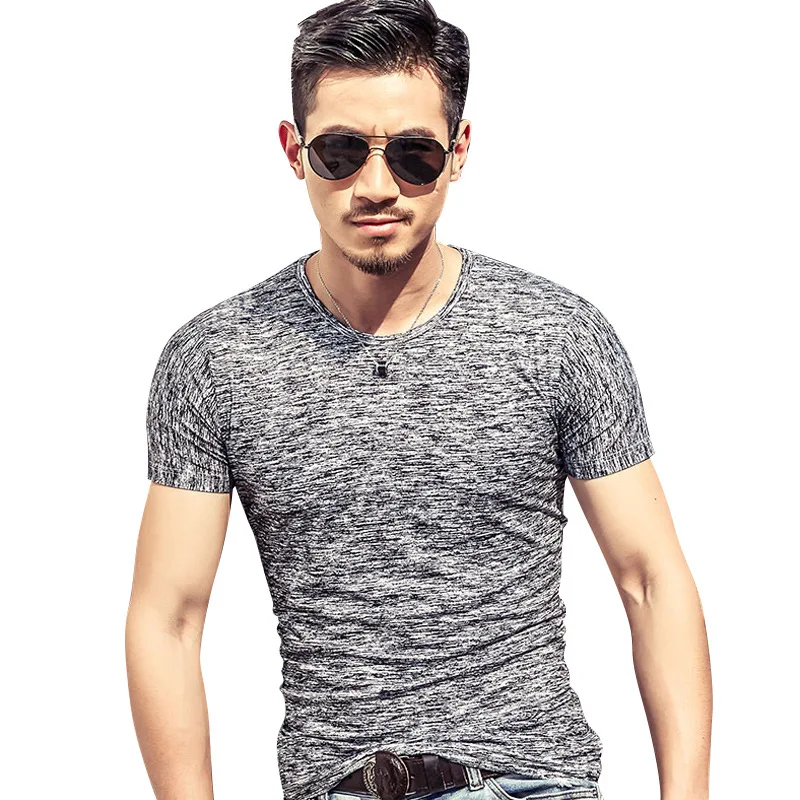 

MRMT Brand New Summer Men's Short Sleeve T-Shirt Slim Casual Solid Color T-shirt for Male Tops Tshirt