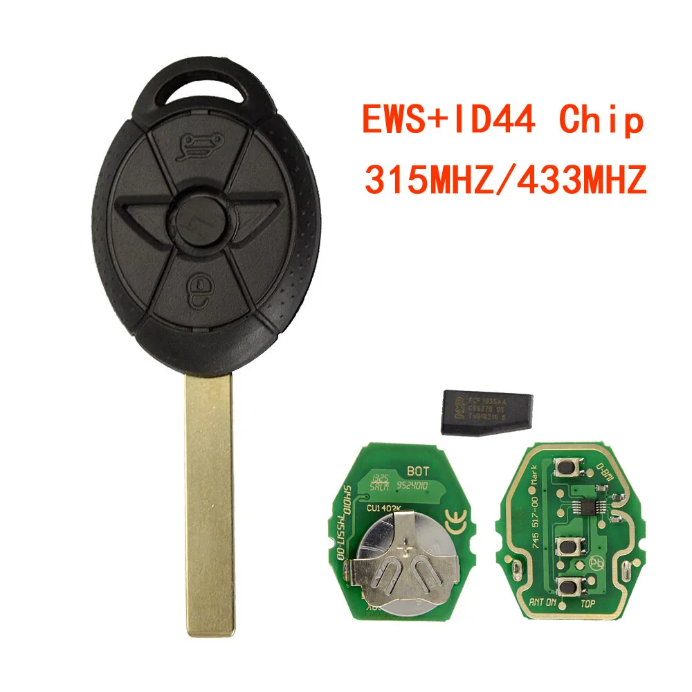 

3 Button Remote Key With 315Mhz For BMW Mini(Frequency Changeable)