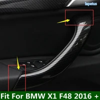 lapetus inner car door pull handle decoration frame cover trim abs fit for bmw x1 f48 2016 2021 carbon fiber matte interior