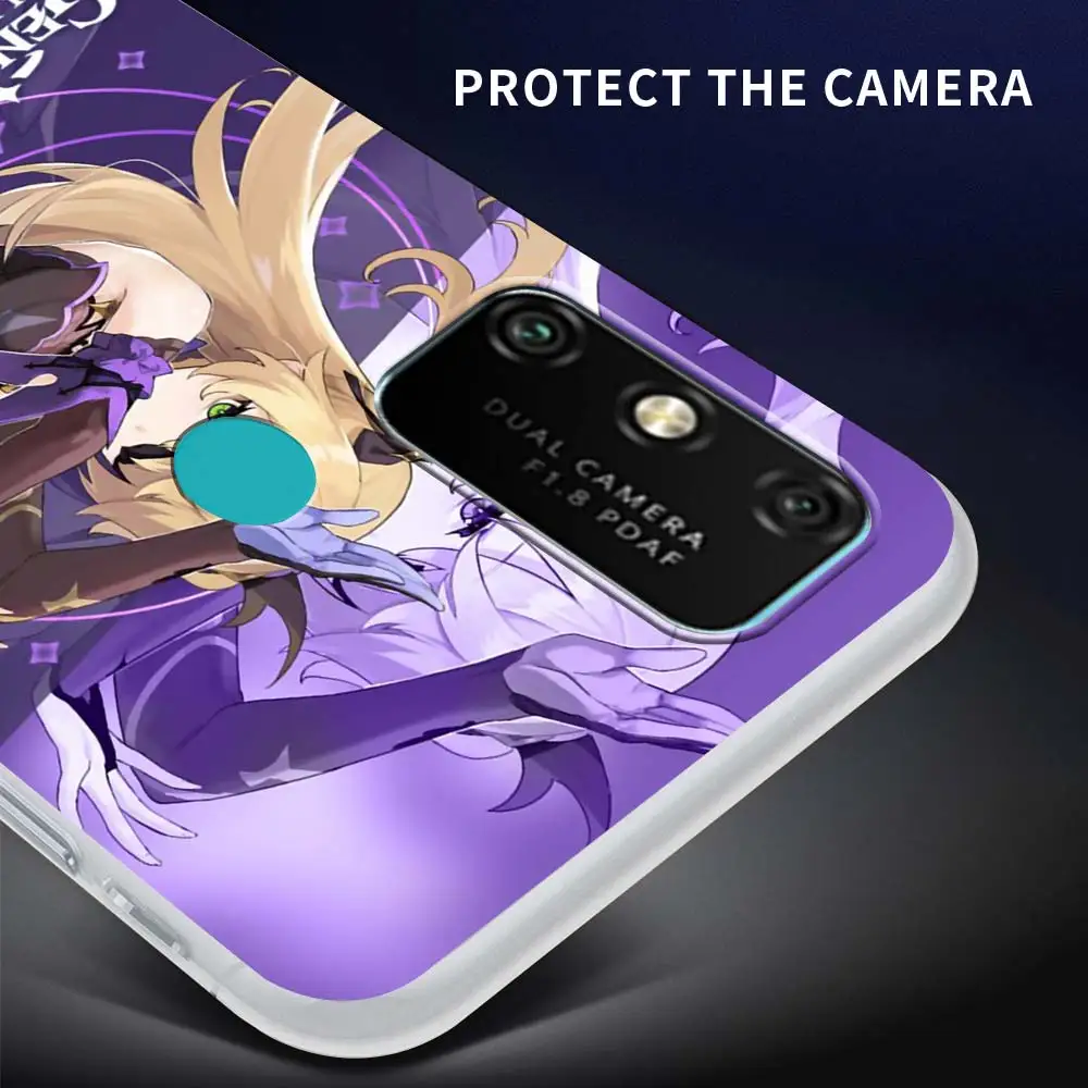 

Genshin Impact Venti Klee Mona Phone Case For Honor 20 Lite 9X Pro 8X Play 9A 9S 8S 10 30 30i Soft Silicone Matte Cover Coque