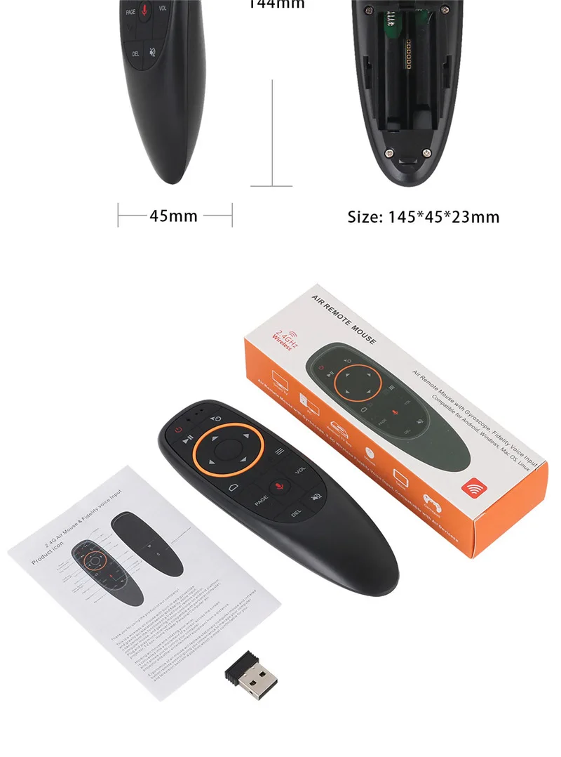 Беспроводная игровая клавиатура REDAMIGO 2,4 ГГц, гироскоп, Игровая Клавиатура Fly Air mouse, пульт дистанционного управления для ТВ-бокса, ПК, Andriod RCLG10S