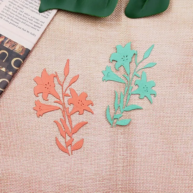 Цветок лилии металлический Трафаретный вырубной штамп трафарет для