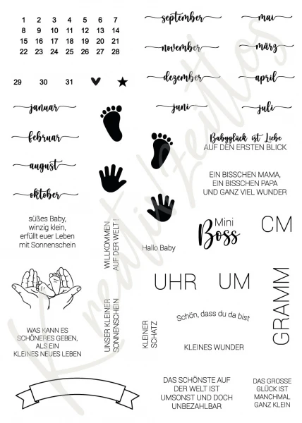 Немецкий штамп прозрачные штампы для скрапбукинга Прозрачная силиконовая