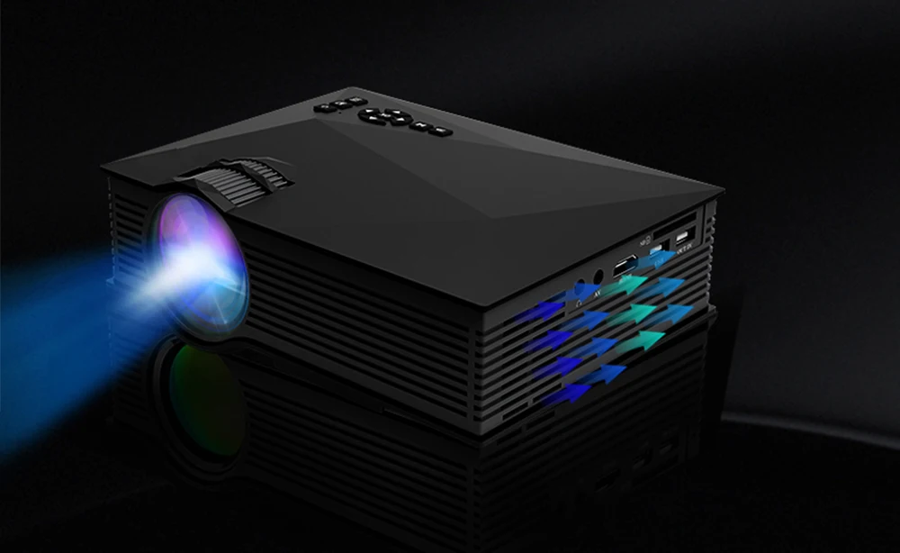 ALSTON UC68/UC68H светодиодный проектор UC46 Plus обновленная версия домашнего кинотеатра 2400 люмен AV HDMI USB Miracast/Airplay