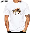 Мужская футболка с коротким рукавом, в стиле Харадзюку, с принтом в виде пчелы, в стиле хип-хоп