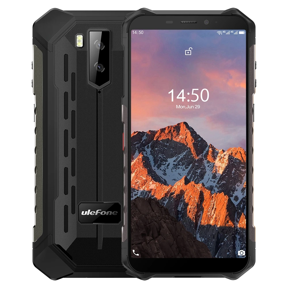 Ulefone Armor X5 Pro Rugged Waterproof Smartphone 4GB+64GB Octa Core Android 10.0 Cell Phone NFC 4G LTE Mobile 5000mAh | Мобильные