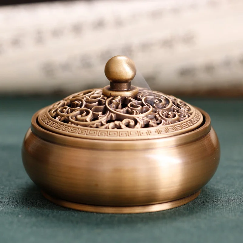 Brass Chinese Antique Incense Burner Household Room Aroma Diffuser Frame Aroma Diffuser Home Decoration