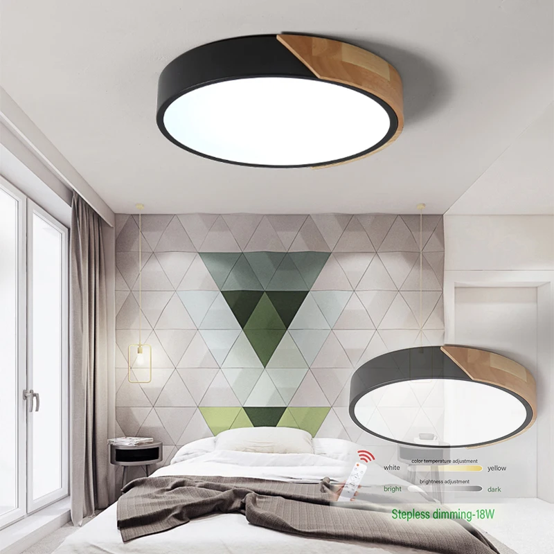 

Nordic modern Simplicity LED Ceiling light Stepless dimming with remote control Acrylic lighting lamp bedroom living room study
