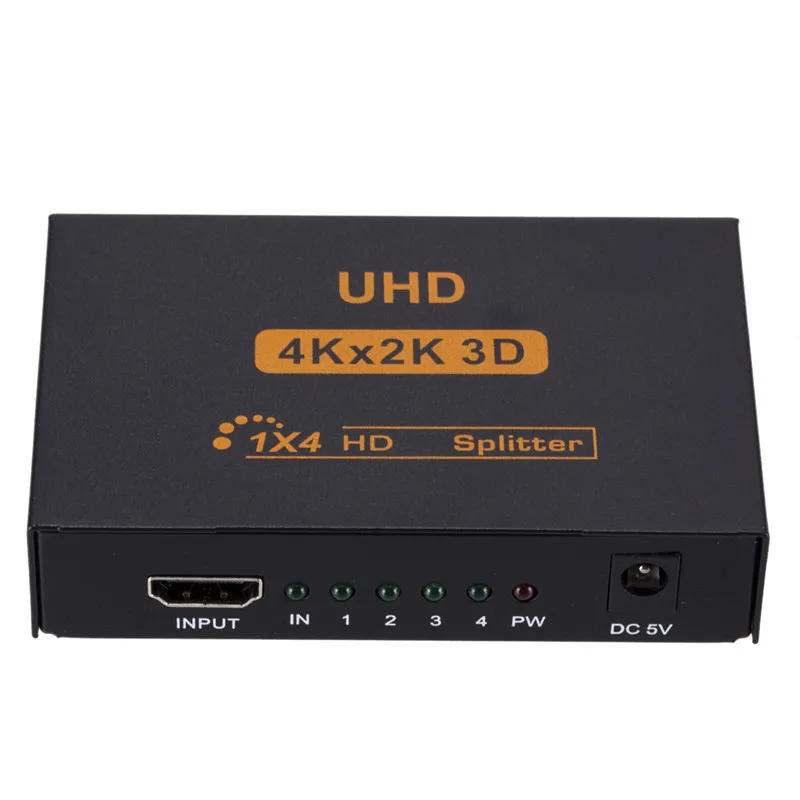 

4K HDMI-compatible Splitter 1x4 HUB Repeater Amplifier 4K*2K HDTV Switcher 1 In 4 Out Amplifier Adapter for HDTV DVD PS3 Xbox