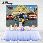 Фотофон InMemory Fireman Sam, фотография мальчиков, пожарный двигатель, день рождения, Детская фотография, декорация фотобудки
