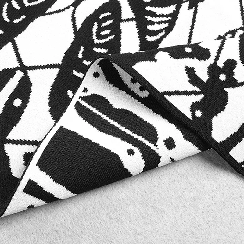 Женское вечернее платье без рукавов модное жаккардовое с геометрическим узором