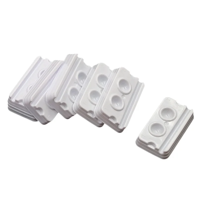 100 шт. Палетка для смешивания зубов с 2 отверстиями 4 ячейки фарфоровая изоляция