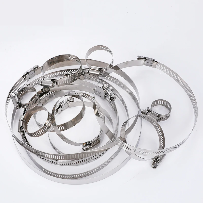 10PCS American stainless steel hose hoops 304 pipe hoop stainless steel clamp clip quick release widening thickening  throat